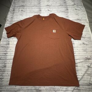 Carhartt T-Shirt Mens XL Short Sleeve Original Fit Oiled Walnut Heather X-Large